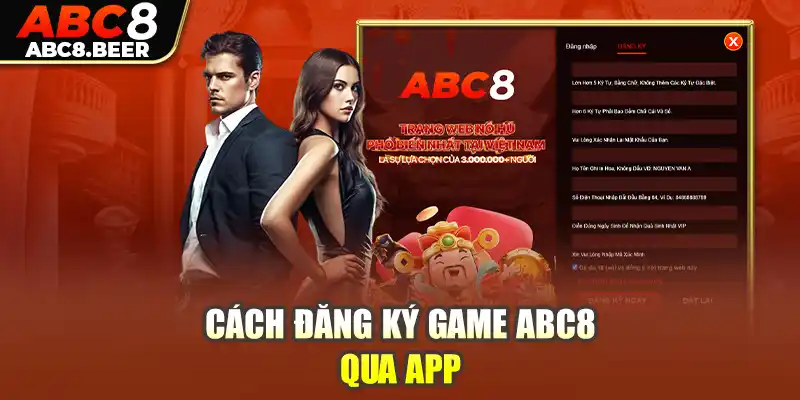 Cách đăng ký game ABC8 qua app 